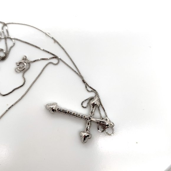 Diamond Cross 18K White Gold Pendant Necklace (1CTW) | Religious Jewelry - Picture 4 of 4